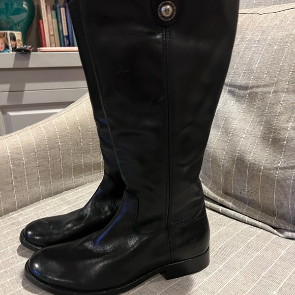NEW FRYE TALL BLACK MELISSA BUTTON BOOT - Picture 3 of 8